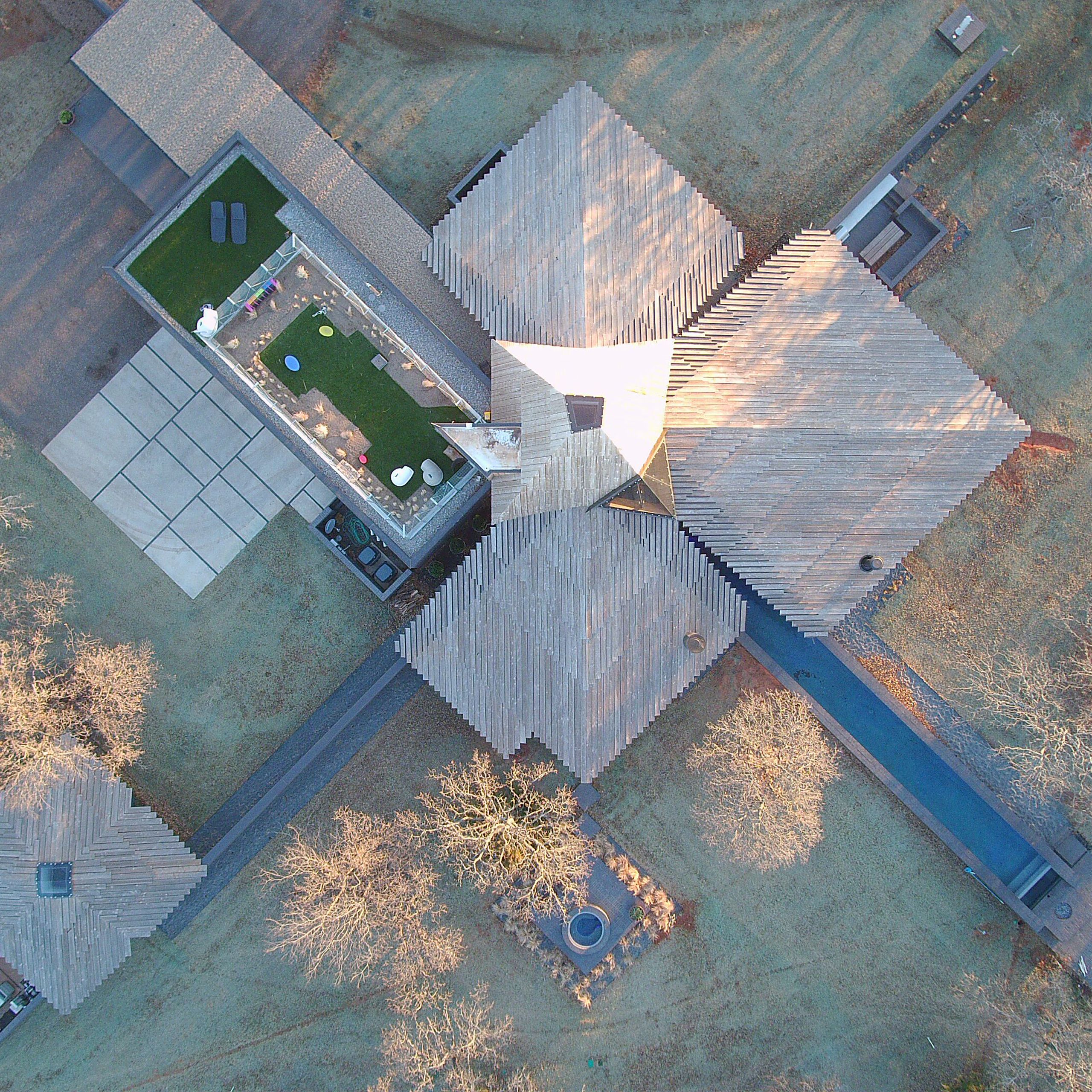 Aerial of the house