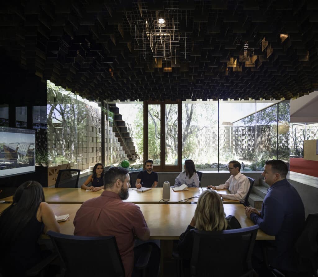 group photo of Jones Studio staff in office