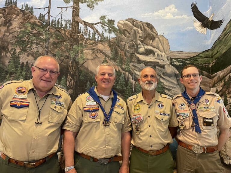 Jacob Benyi in group photo for Boy Scouts of America