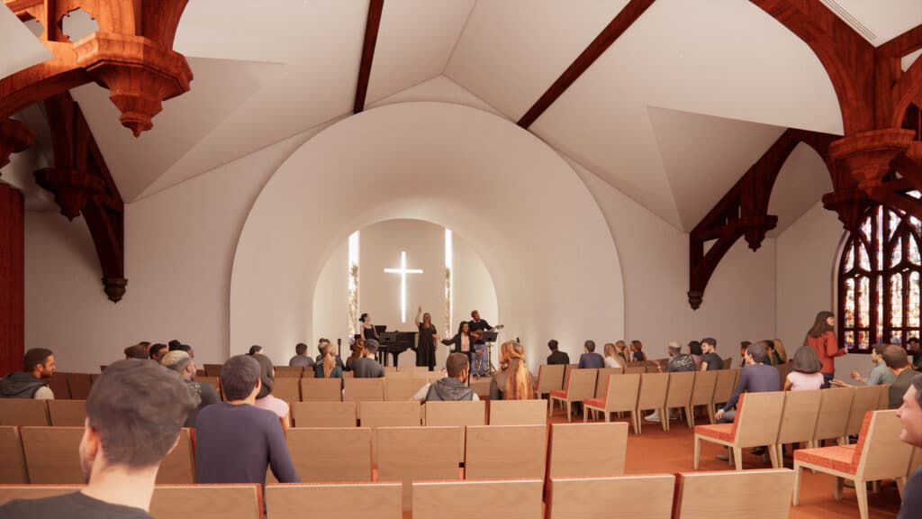 stage left chapel seating