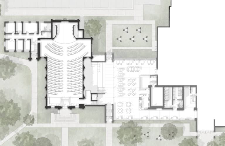 Site plan main level renovation of sanctuary