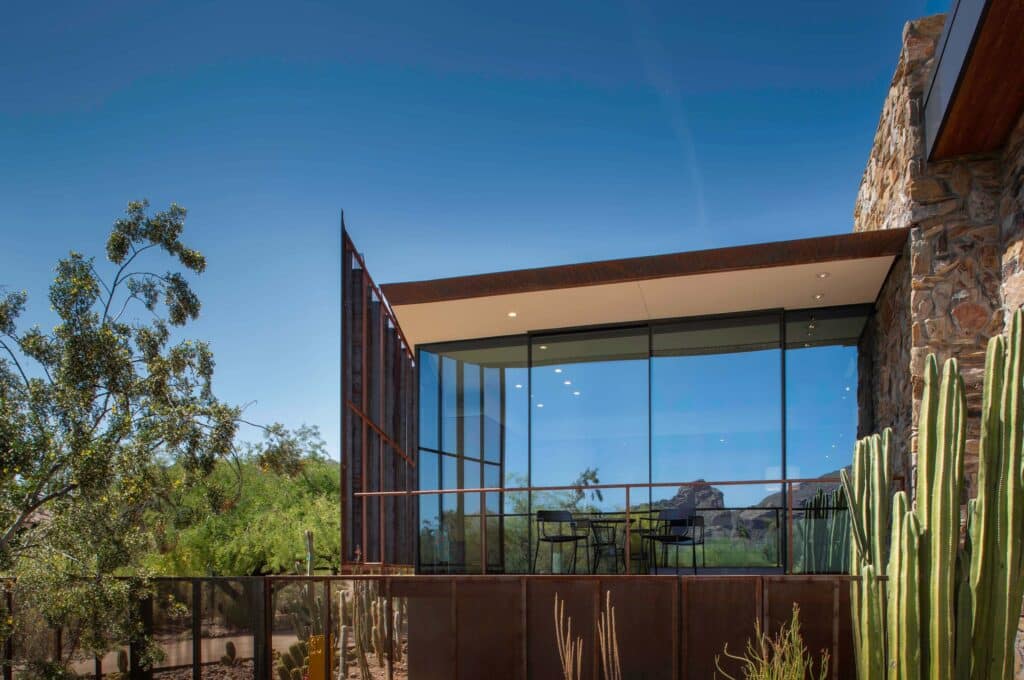 outdoor seating area at Camelback Casita