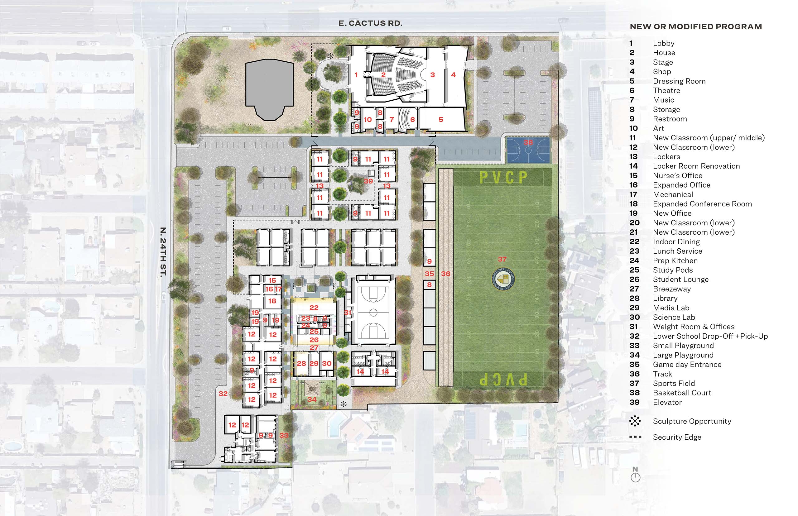 PVCP Master plan following renovation
