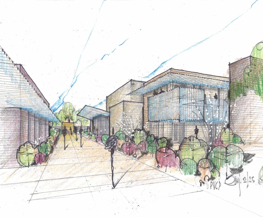 Upper School hand sketched drawing of PVCP